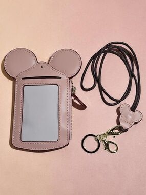 Disney Pink Card Holder/Lanyard